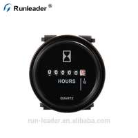 Runleader Round Timer 8V-80V Truck Tractor Diesel Outboard Engine Hour Meter