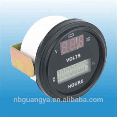 DJP-806 Double display the volt and record the working time Volt LED Hour Meter